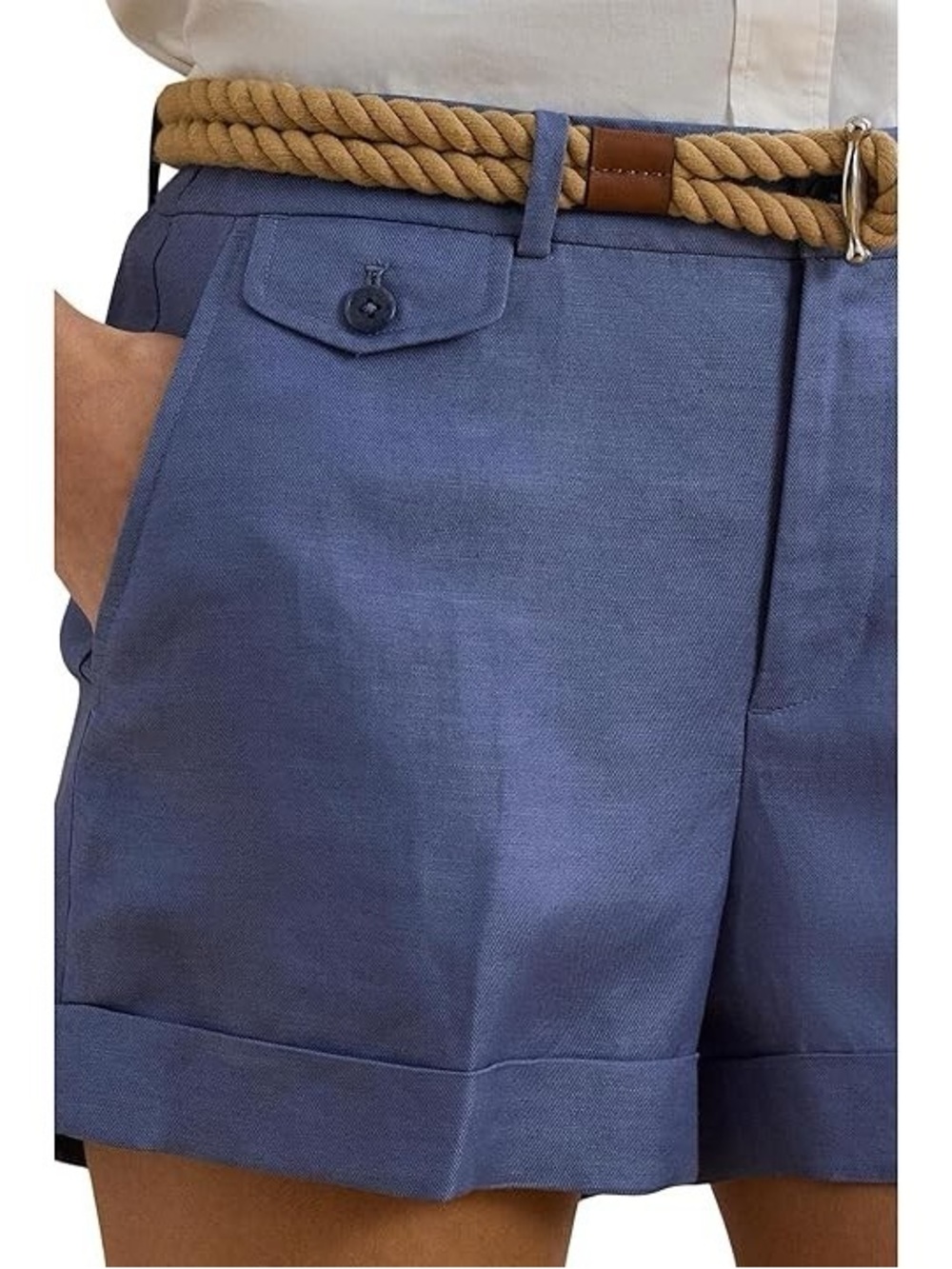 NWT Ralph Lauren Blue Twill Shorts Size 14